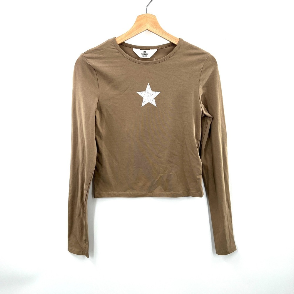 NEW retro y2k cropped long sleeve top grunge indie sleaze downtown girl XS 14+